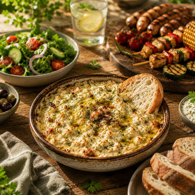 Warmer Kräutergarten-Feta-Dip
