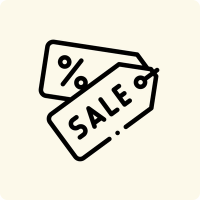 % Sale menu item