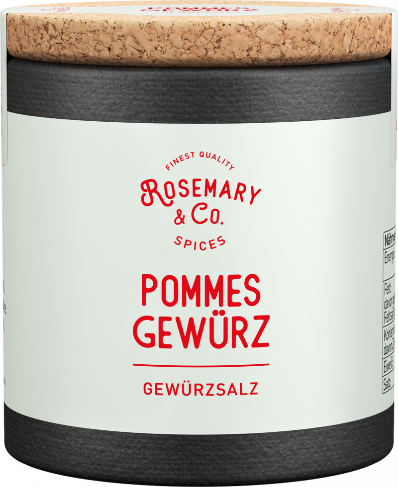 Runde Dose Pommes Gewürze von Rosemary & Co. Gewürze mit Korkdeckel1