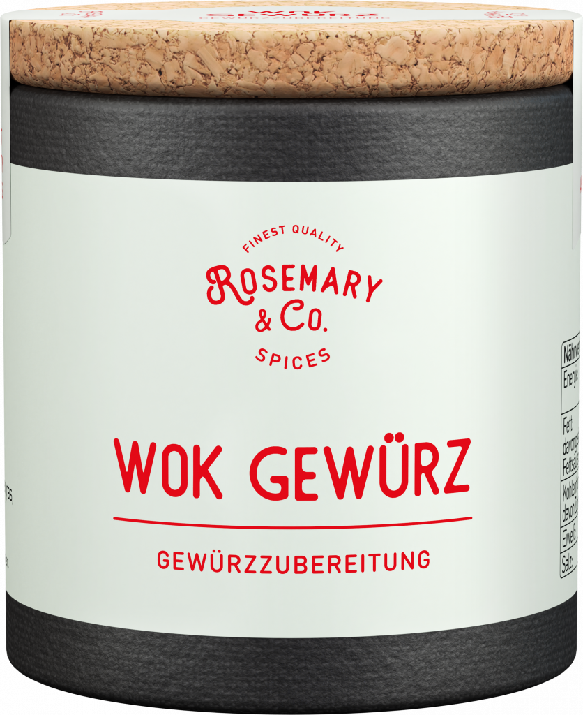 Runde Dose Rosemary & Co. Gewürze Wok Gewürz mit Korkdeckel